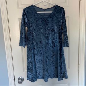 Blue Velvet Dress